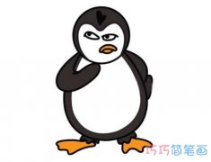 可爱企鹅怎么画涂色好看 企鹅的画法简笔画图片