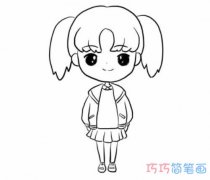 可爱小女孩的画法素描手绘 怎么画小女孩简笔画图片