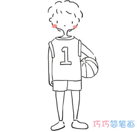 篮球运动员怎么画简单_运动员简笔画图片