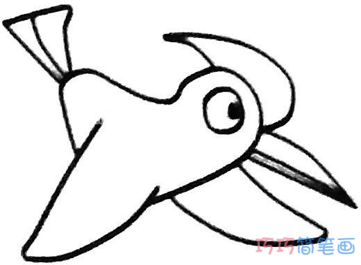啄木鸟怎么画简单_啄木鸟简笔画图片