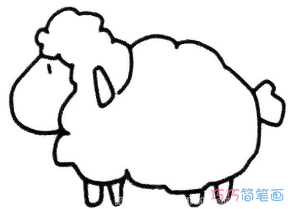 绵羊怎么画可爱好看_绵羊简笔画图片