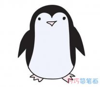怎么画小企鹅简单可爱 涂色小企鹅简笔画图片
