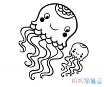 手绘小章鱼的画法简单可爱_章鱼简笔画图片