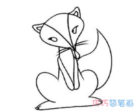 狐狸怎么画简洁可爱_狐狸简笔画图片