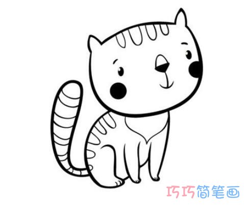 小猫怎么画乖巧可爱_小猫简笔画图片