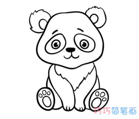 小熊猫怎么画简洁好看_熊猫简笔画图片