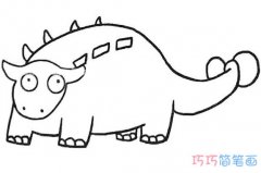 手绘恐龙的画法简单好看_恐龙怎么画简笔画图片