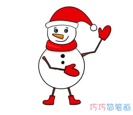 卡通小雪人怎么画简单可爱_雪人简笔画图片