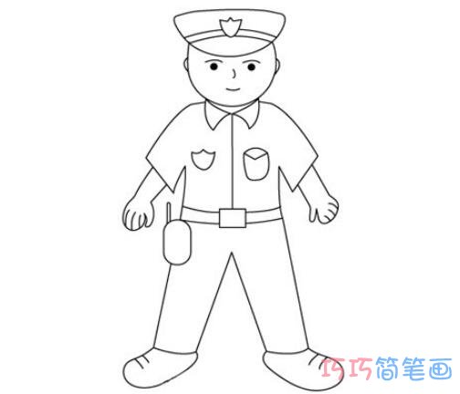 警察怎么画简洁好看_警察简笔画图片