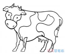 素描奶牛的画法简单好看 怎么画奶牛简笔画图片