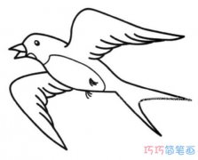 怎么画飞翔的小燕子简单可爱_小燕子简笔画图片
