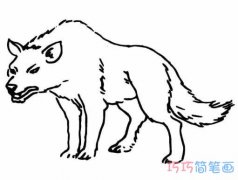 狼狗素描怎么画简单好看_手绘狼狗简笔画图片