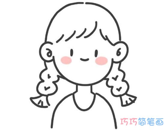 一组可爱小女孩怎么画好看_小女孩简笔画图片