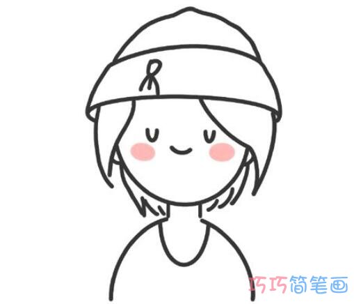 一组可爱小女孩怎么画好看_小女孩简笔画图片