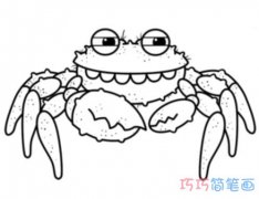 螃蟹素描简单画法手绘_螃蟹怎么画简笔画图片
