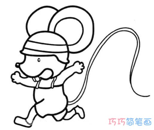 卡通小老鼠怎么画简单_老鼠简笔画图片
