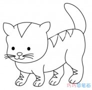 怎么画小花猫手绘简单可爱 小猫的画法简笔画图片