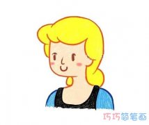 彩色灰姑娘的画法步骤教程 怎么画灰姑娘简笔画图片