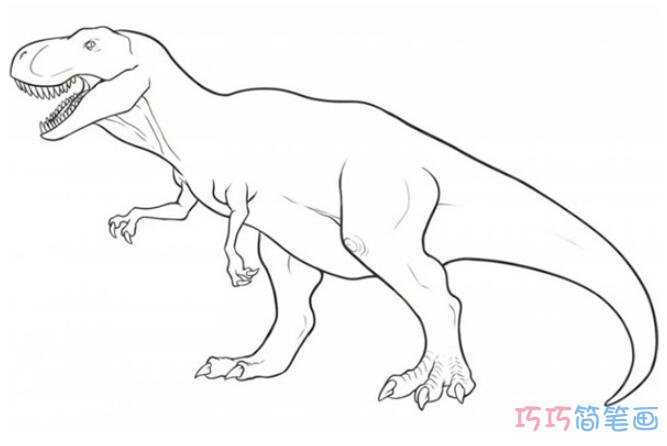 恐龙素描怎么画好看_恐龙简笔画图片