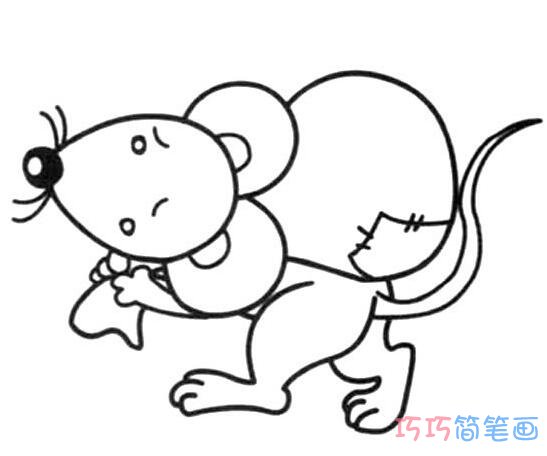 老鼠偷大米怎么画简单_老鼠简笔画图片