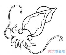 手绘章鱼简单画法教程_卡通章鱼简笔画图片