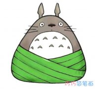龙猫粽子怎么画简单可爱_龙猫简笔画图片