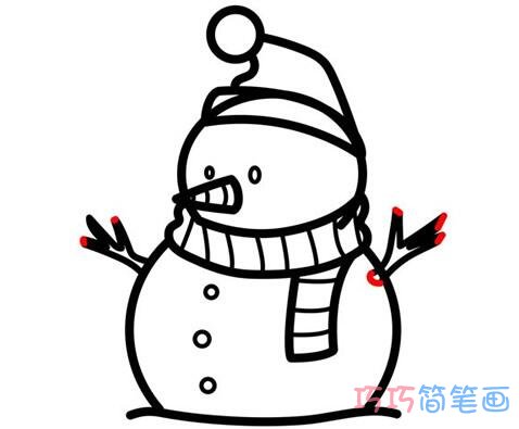 圣诞小雪人怎么画简单好看_雪人简笔画图片