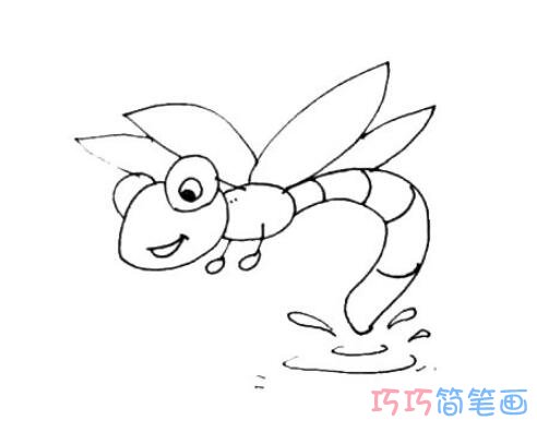 蜻蜓怎么画可爱_彩色蜻蜓简笔画图片