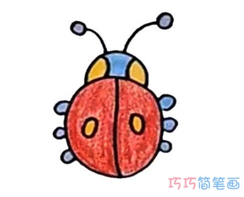 甲虫怎么画简单易学_彩色简笔画图片