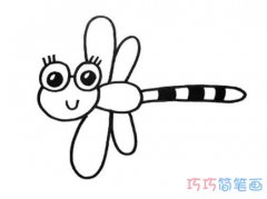卡通蜻蜓的画法带步骤图 手绘蜻蜓简笔画图片