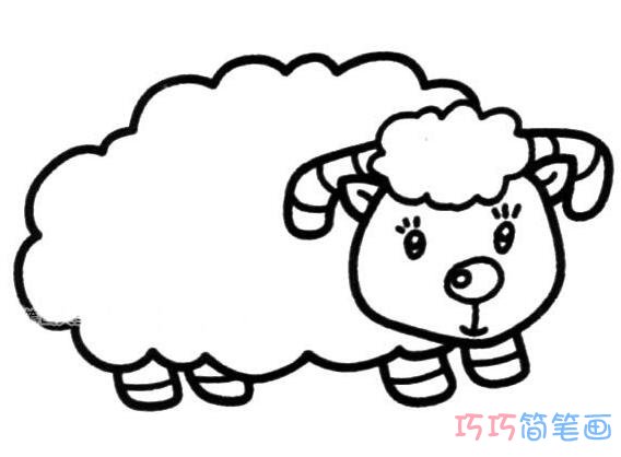 绵羊怎么画可爱_绵羊简笔画图片