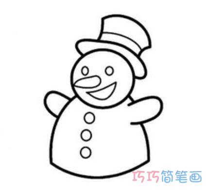 小男孩堆雪人怎么画简洁可爱_小男孩简笔画图片