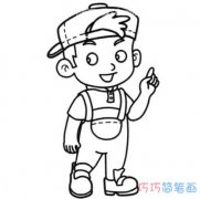 帅气小男孩素描怎么画好看_小男孩简笔画图片