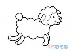 如何画小绵羊素描简单易学_小绵羊简笔画图片
