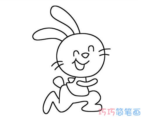 兔子拔萝卜怎么画可爱_兔子简笔画图片