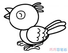 如何画可爱小鸟素描简单可爱_手绘小鸟简笔画图片