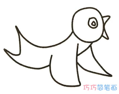 幼儿小鸟怎么画可爱简单_小鸟简笔画图片