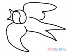 幼儿小燕子的画法简单易学_如何画燕子简笔画图片