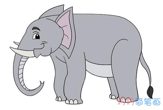大象怎么画好看简洁_大象简笔画图片