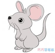 怎么画卡通小老鼠素描好看_涂色老鼠简笔画图片