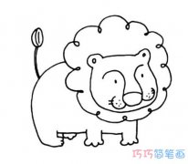 怎么画小狮子素描简单可爱_卡通小狮子简笔画图片