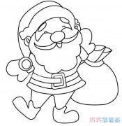 可爱圣诞老人怎么画手绘可爱_卡通圣诞老人简笔画图片