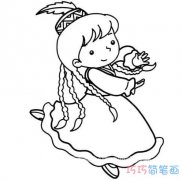 怎么画跳舞小女孩素描美丽可爱_小女孩简笔画图片