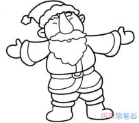 卡通圣诞老人简笔画图片 素描圣诞老人怎么画简单易学