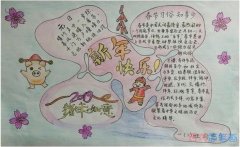 春节习俗手抄报怎么画简单好看_新年手抄报模版图片