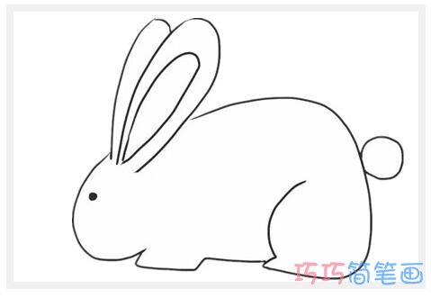 幼儿小兔子怎么画简洁易学_带步骤图兔子简笔画图片