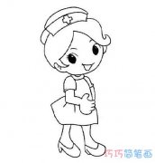 怎么画卡通女护士简单可爱 素描女护士简笔画图片