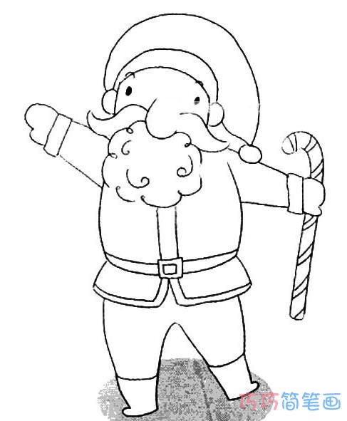 圣诞老人怎么画好看_带步骤图圣诞老人简笔画图片