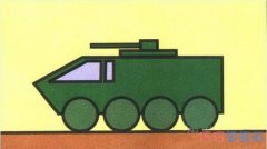 卡通装甲车的画法步骤图涂颜色 素描装甲车简笔画图片