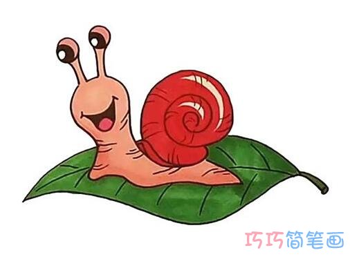 蜗牛怎么画可爱好看_蜗牛简笔画图片